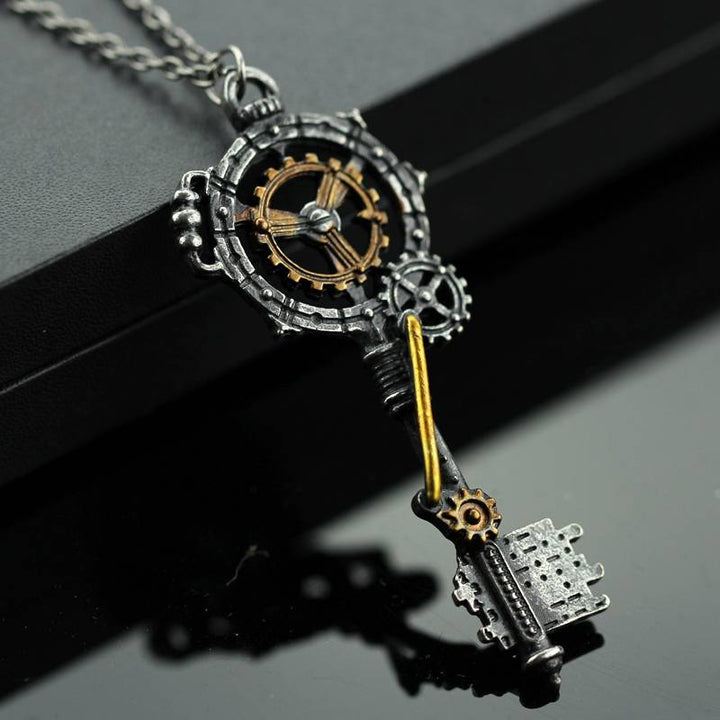 Steampunk key shaped necklace