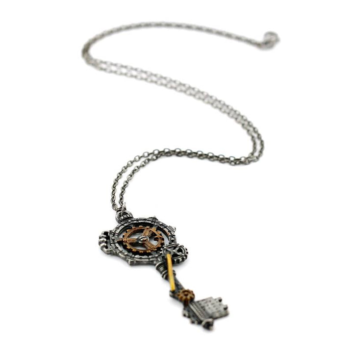 Steampunk key shaped necklace