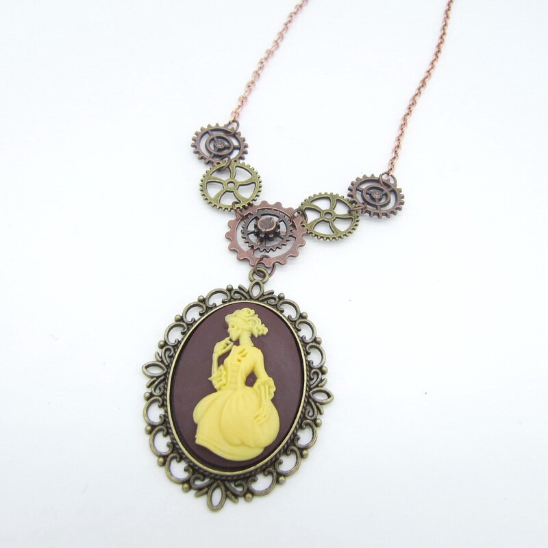 steampunk noble woman necklace buy