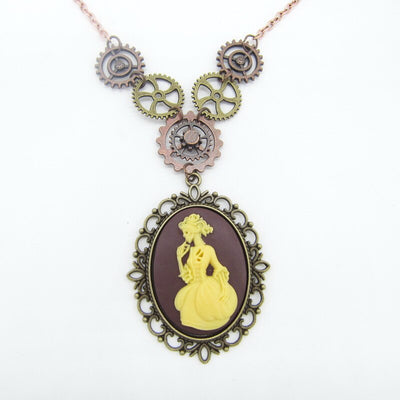 steampunk noble woman necklace