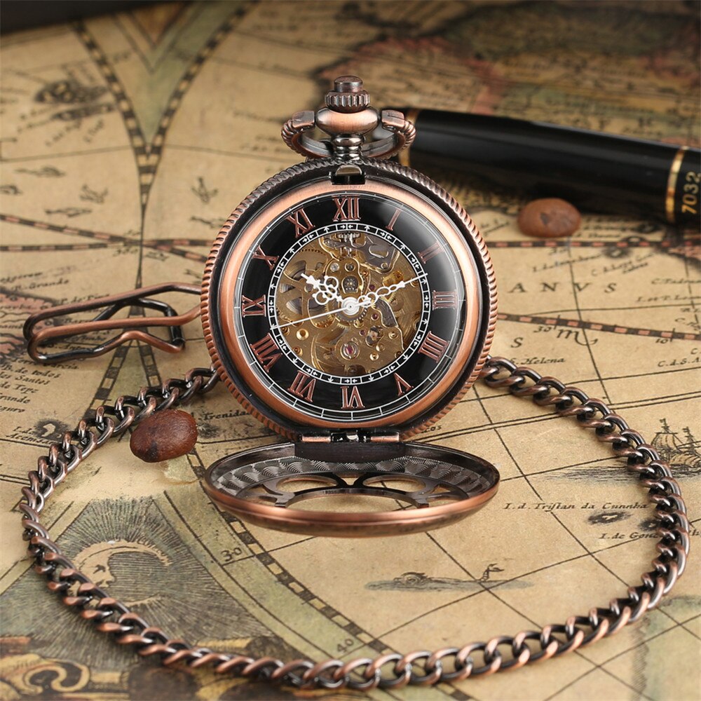 Steampunk rose pocket watch