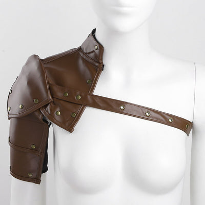 soft shoulder armor in brown color