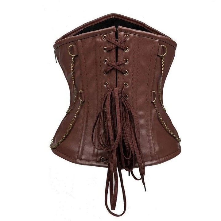 Underbust leather Steampunk  corset