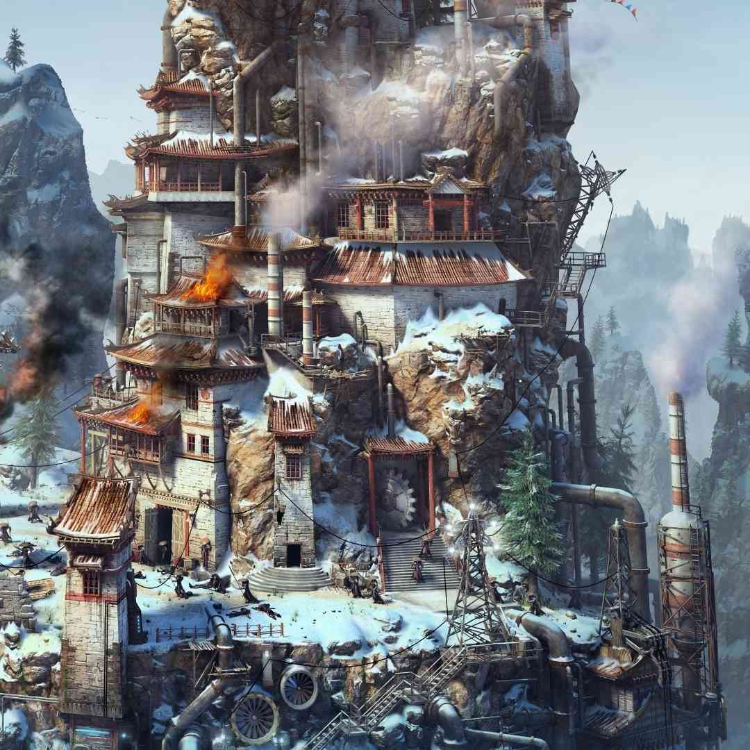 steampunk winter landcape