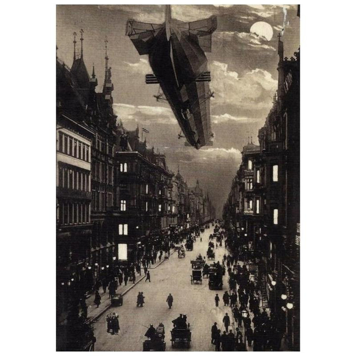 steampunk zepplin poster