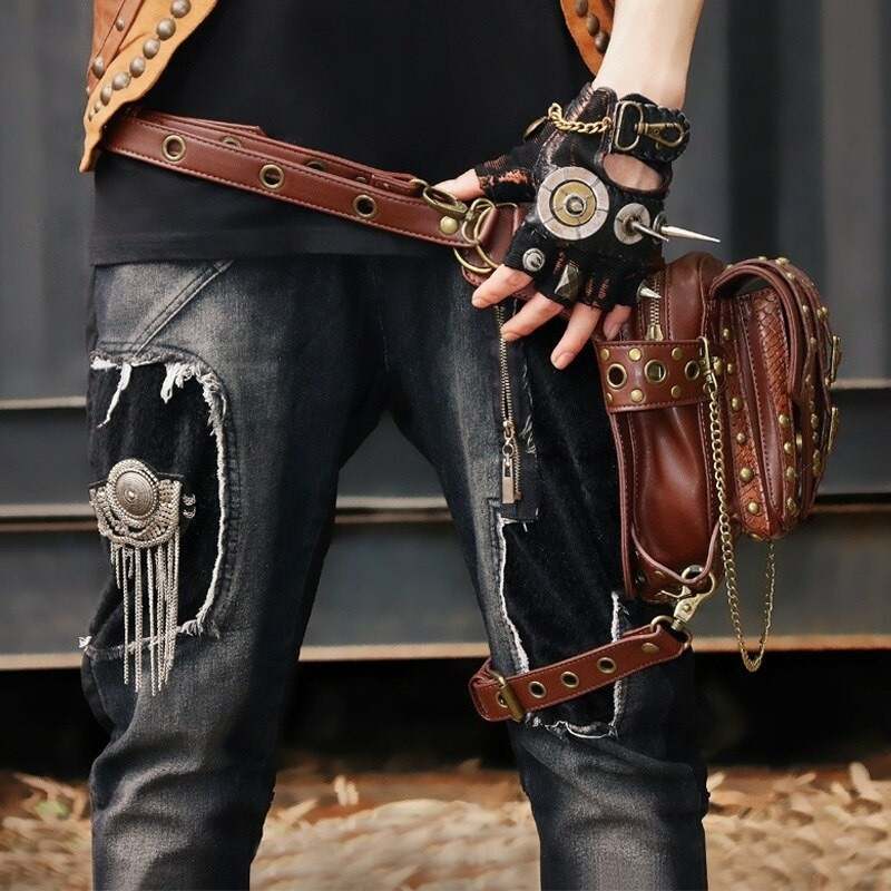 Steampunk bag with studs