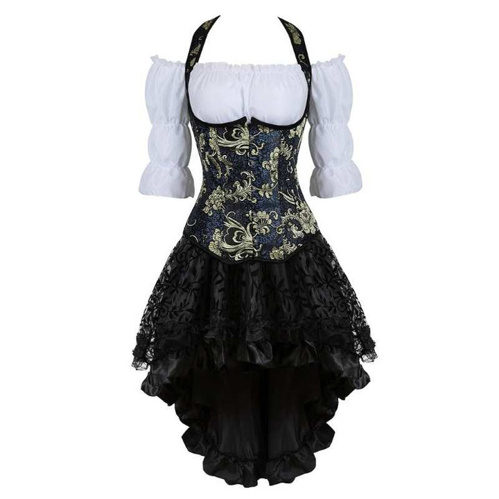 Steampunk floral pattern costume