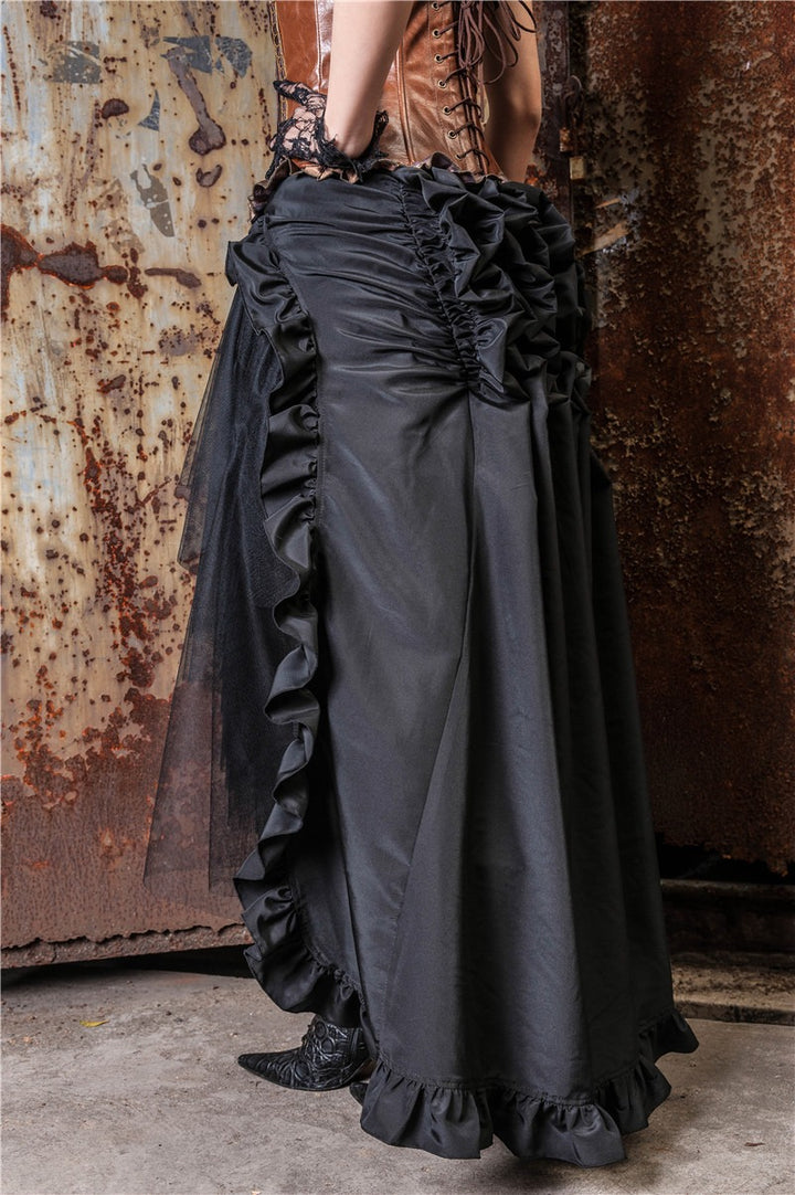 victorian steampunk black skirt