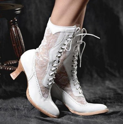white steampunk boots