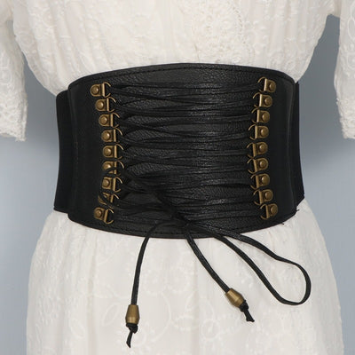 wide black steampunk belt