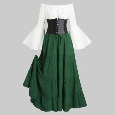 green steampunk dress