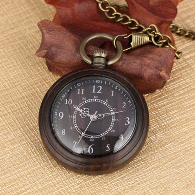 wooden pocket watch